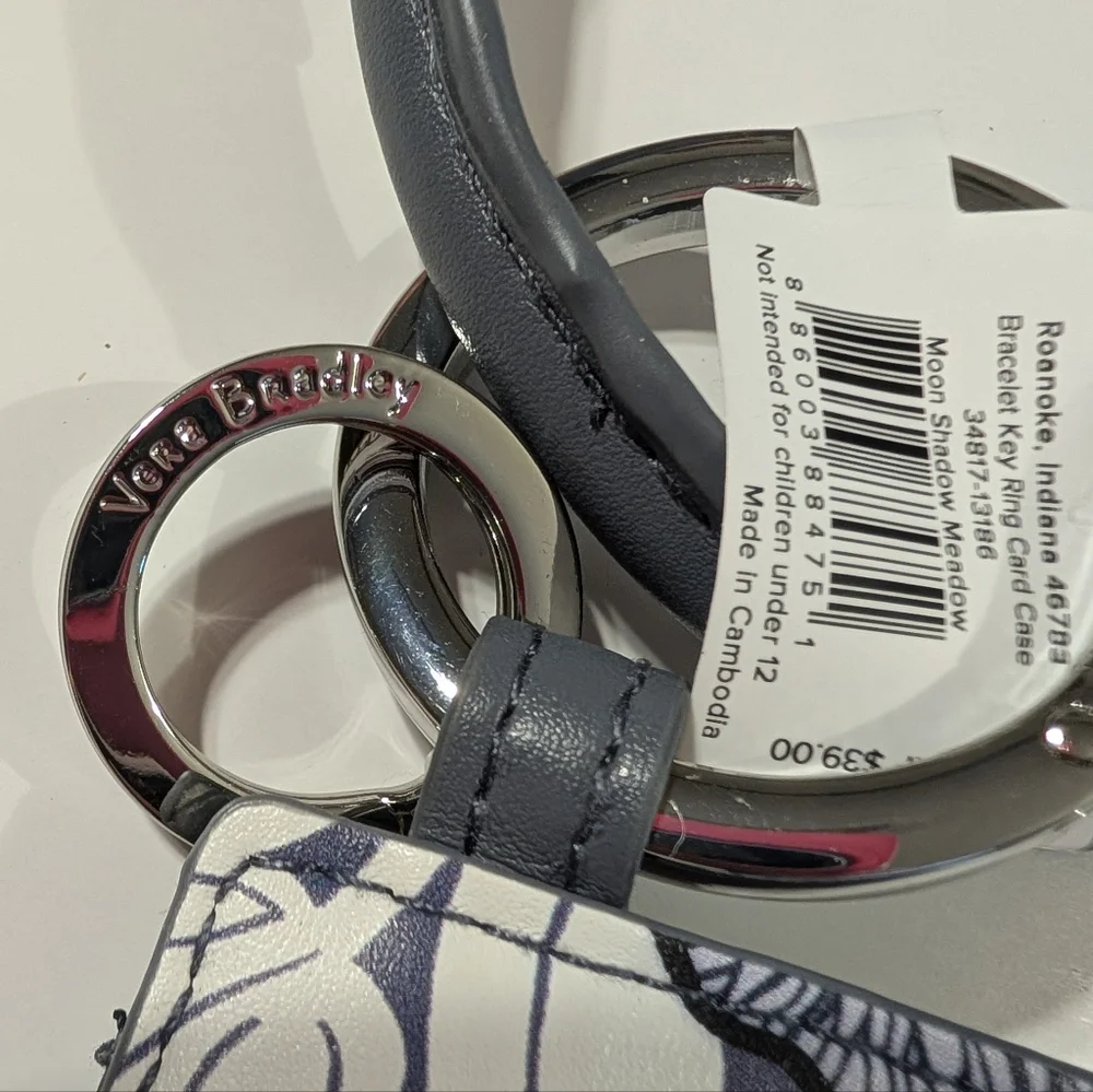 Vera Bradley Bracelet Moon Shadow Meadow Key Ring Card Case